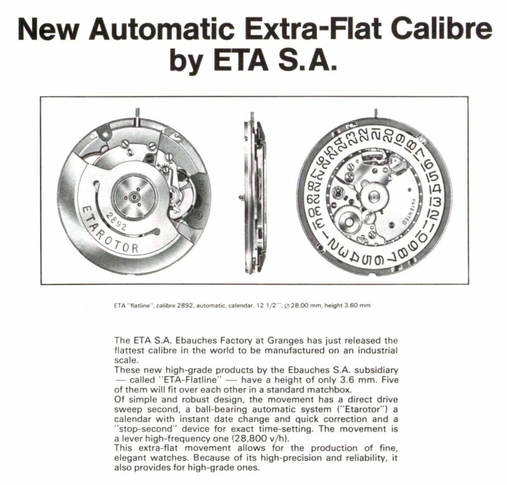 Eta caliber 2892 sale