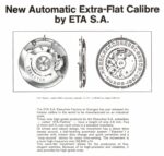 "New Automatic Extra-Flat Calibre by ETA SA", Europa Star 97, 1976